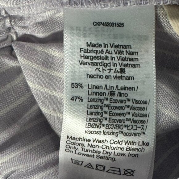 Madewell Womens Stripe-Play Drawstring Pull-On Paperbag Shorts XS Purple Wht NWT - Picture 7 of 11